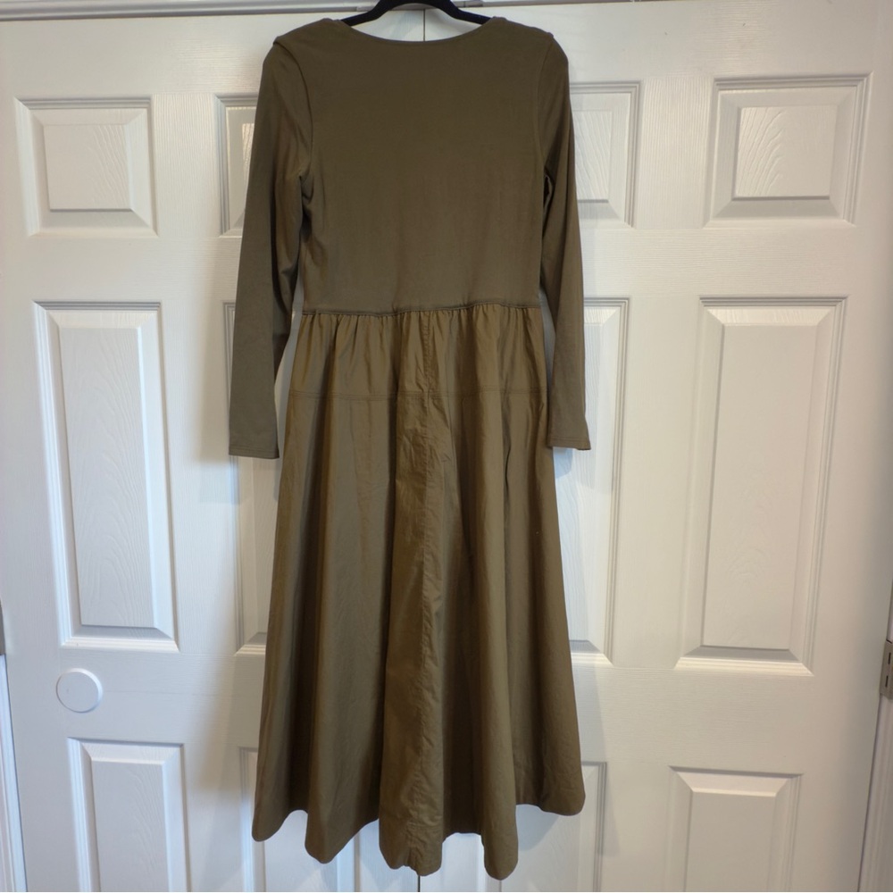 Everlane Olive Long Sleeve Dress - Picture 7 of 14